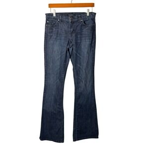 David Kahn Jeanswear Women's 28 Dark Wash Flare Jeans Mid Rise‎ 34" Inseam